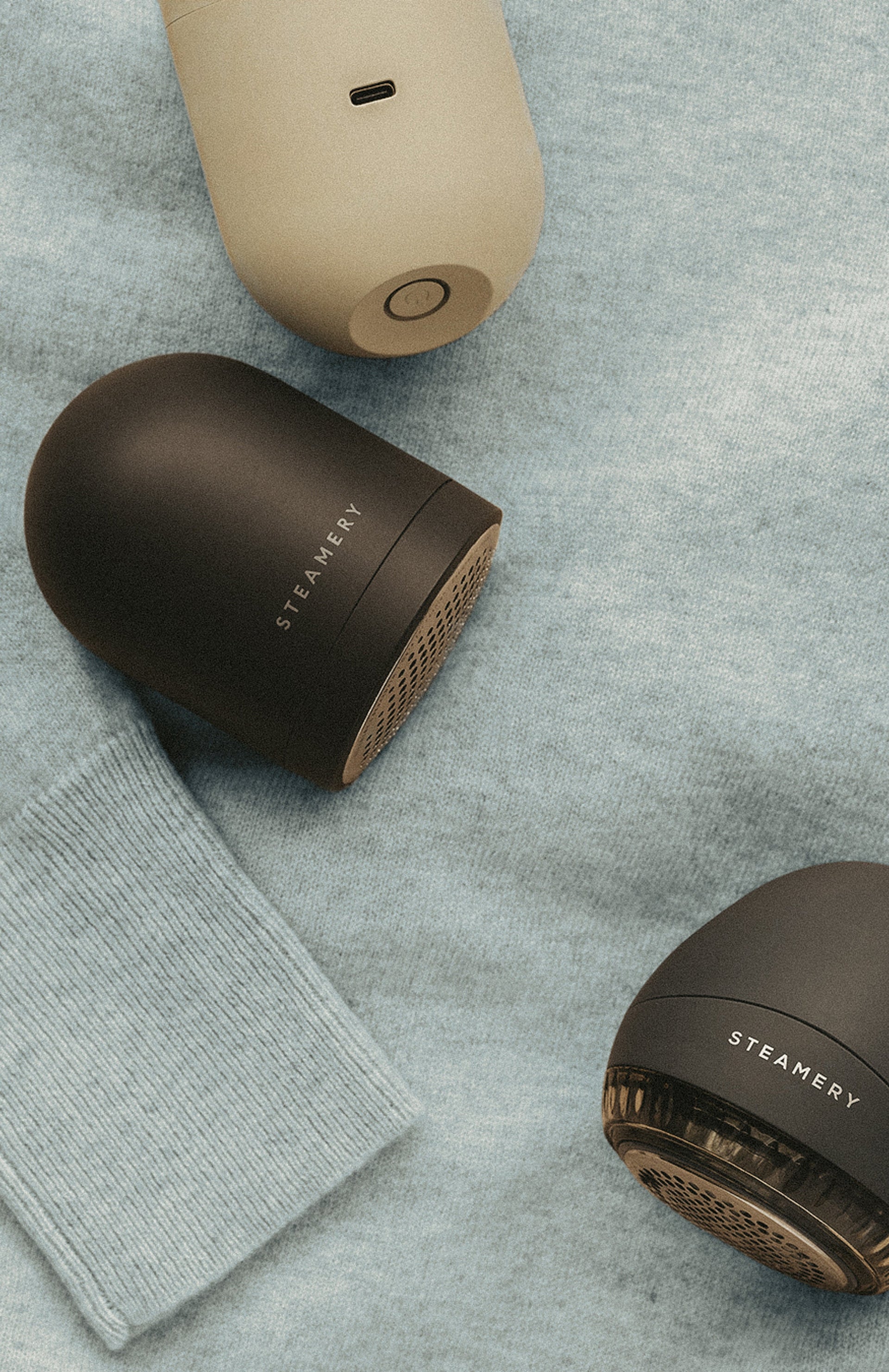 Two fabric shavers. One clear difference