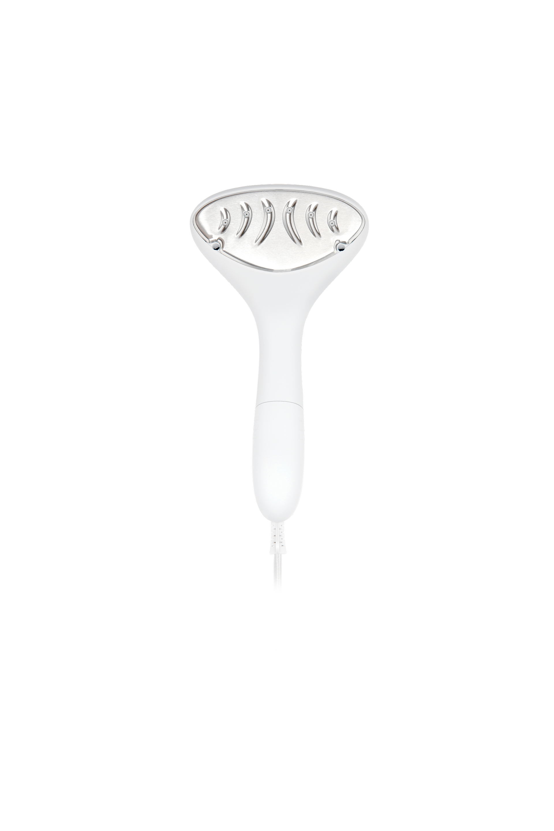 White handheld steamer