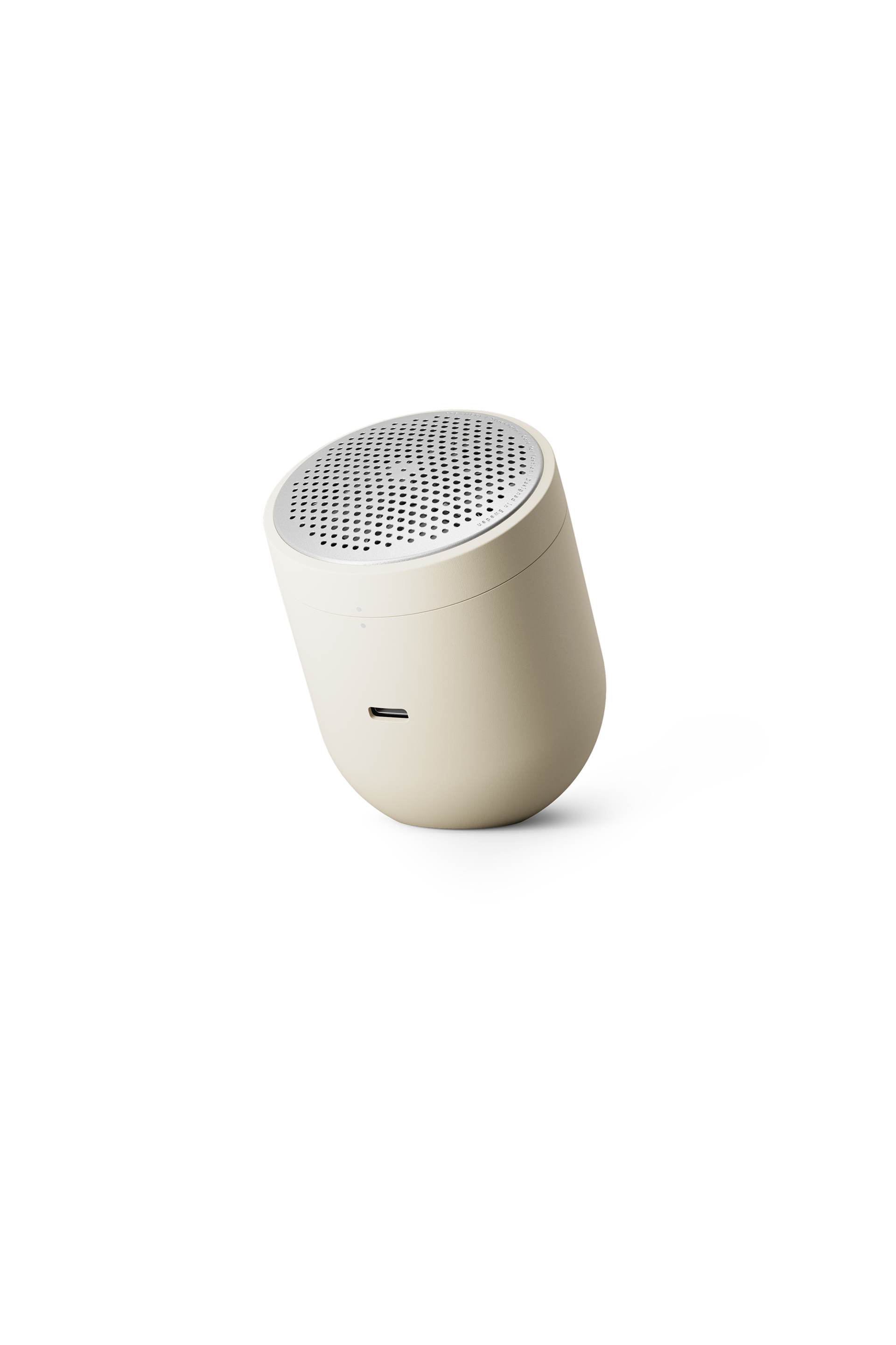 Beige fabric shaver on white background