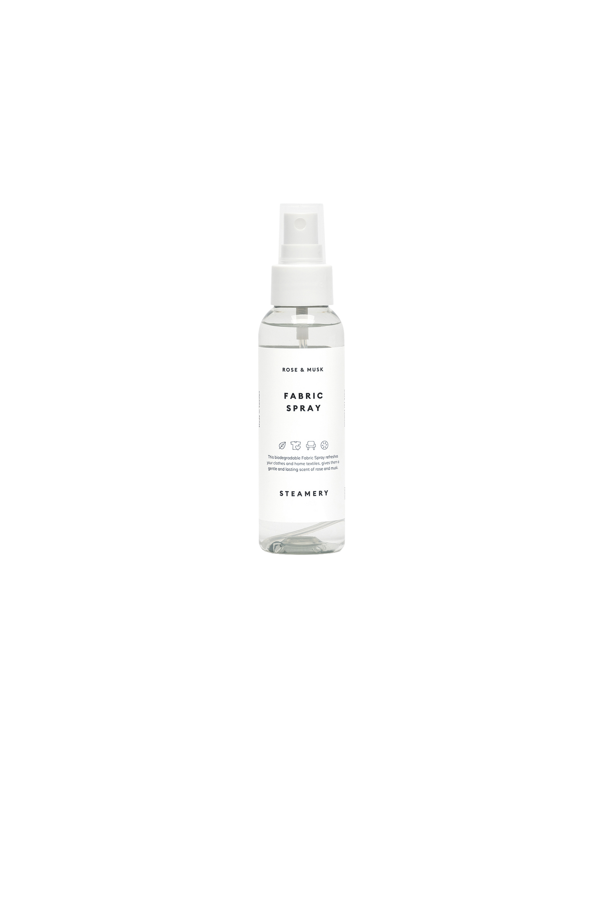 Fabric spray bottle on a white background