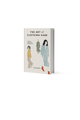 Book titled 'The Art of Clothing Care' with illustrations on a white background