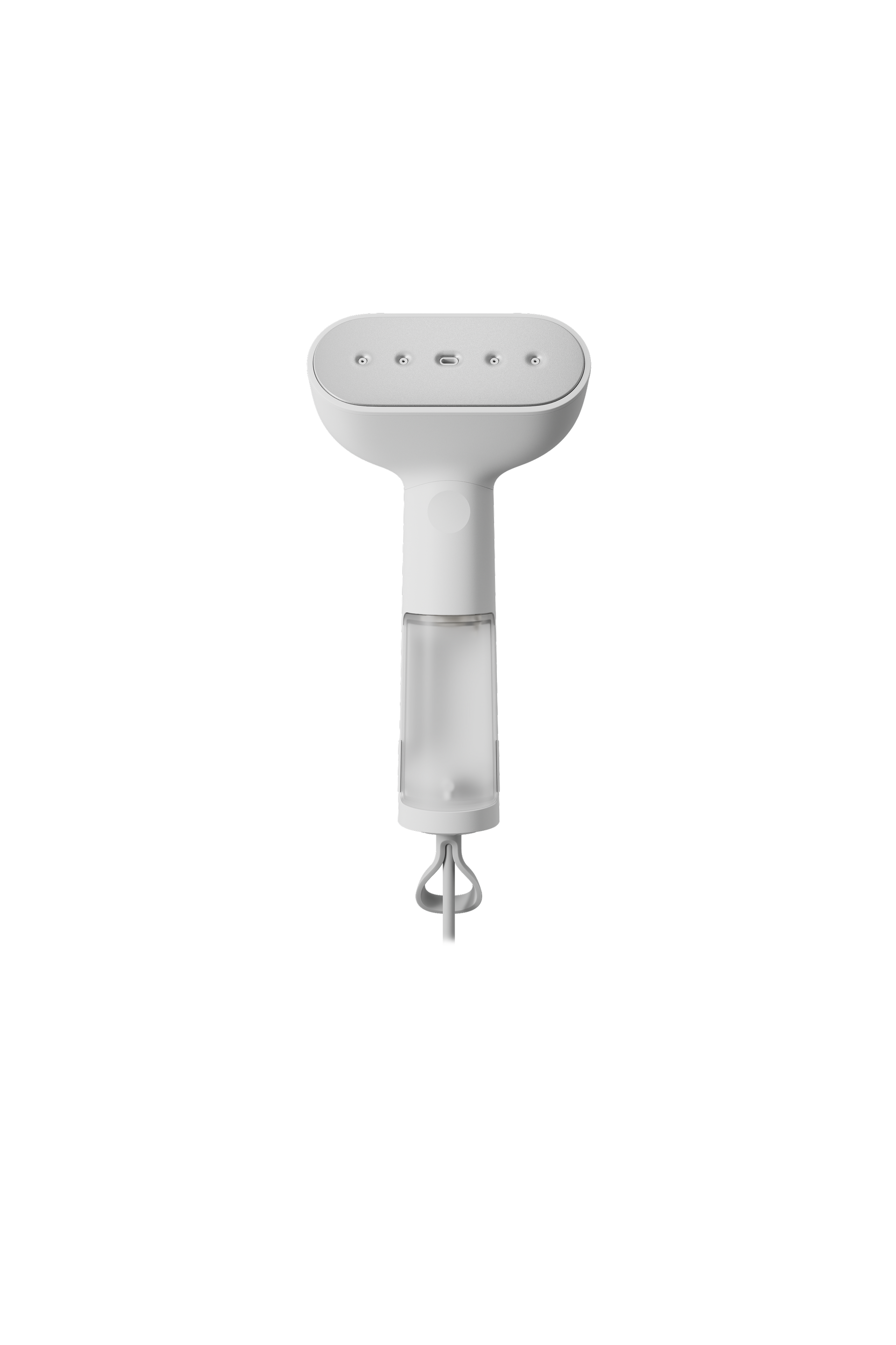 White handheld steamer