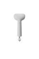 White handheld steamer on a white background