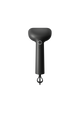 Black handheld steamer in a white background