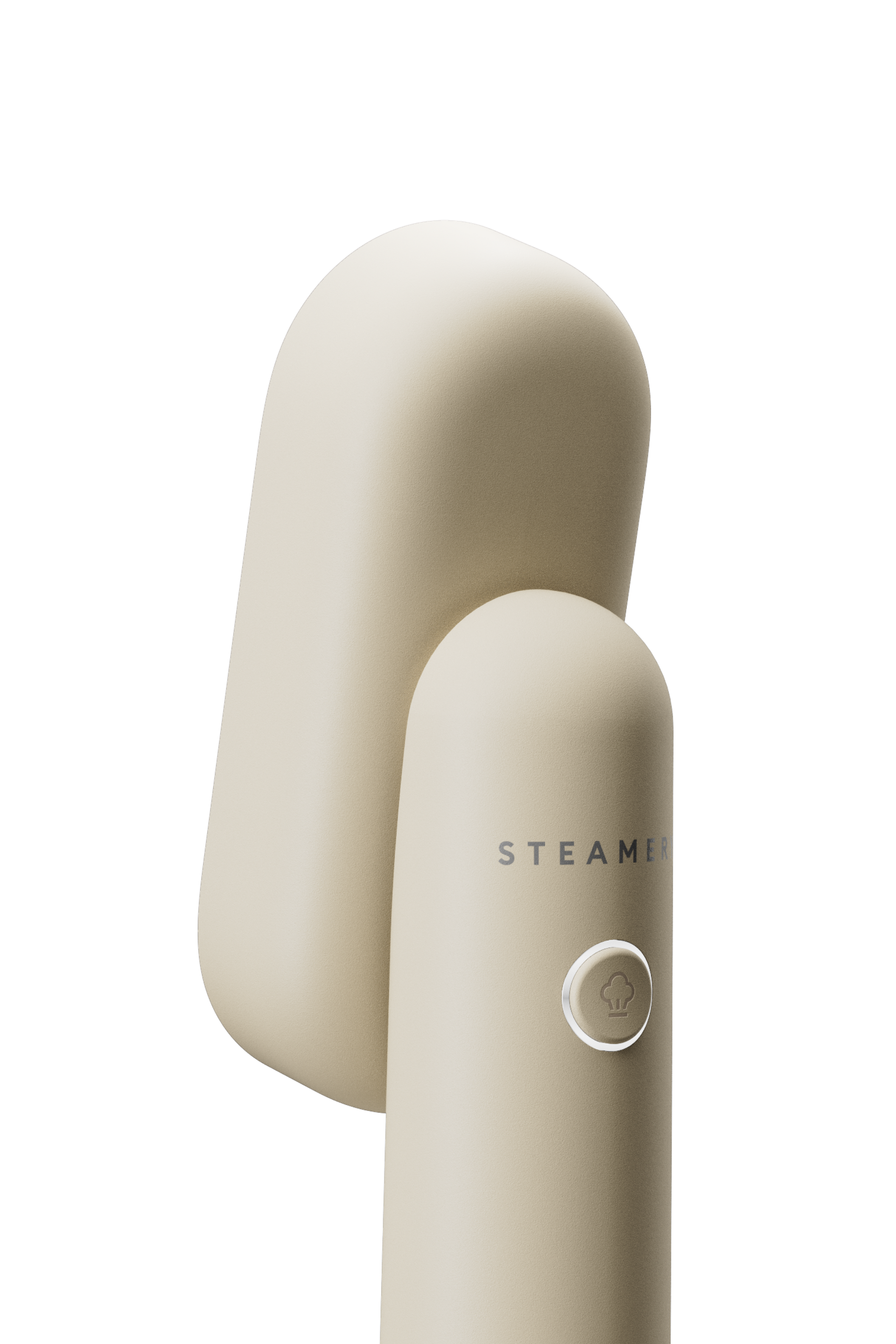Beige travel steamer