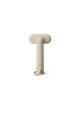Beige handheld steamer on a white background