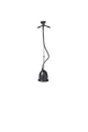 Black garment floor steamer on a white background