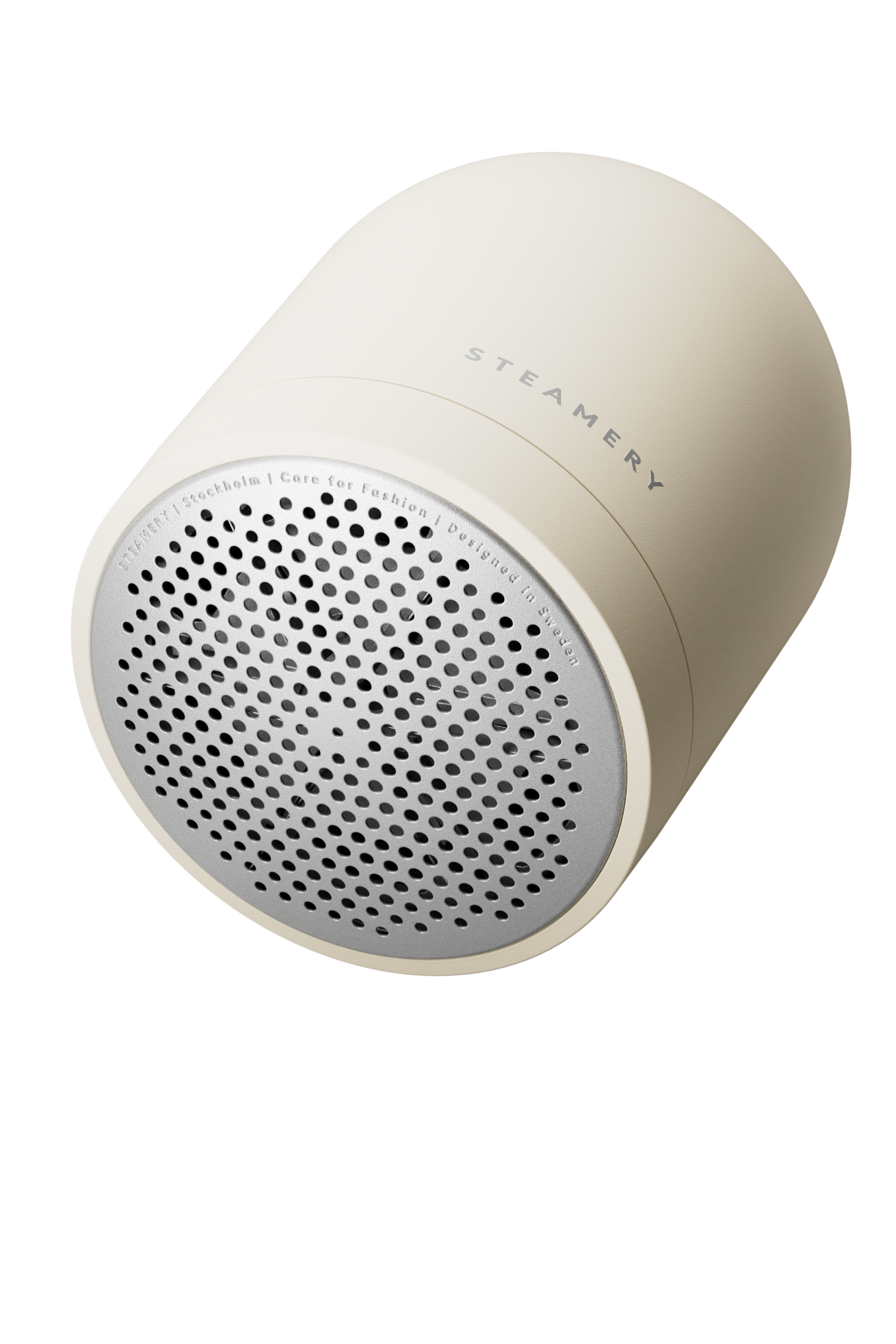 Beige fabric shaver on white background